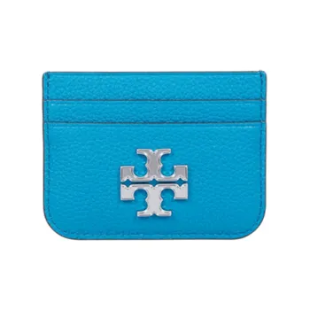 TORY BURCH Leather Card Holder Card Holder Women's Blue