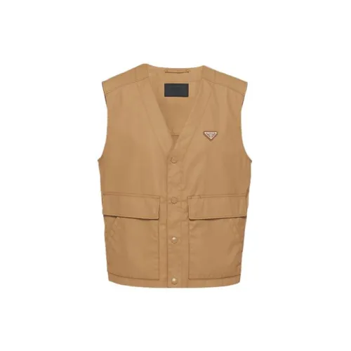 PRADA Vests Men Tobacco
