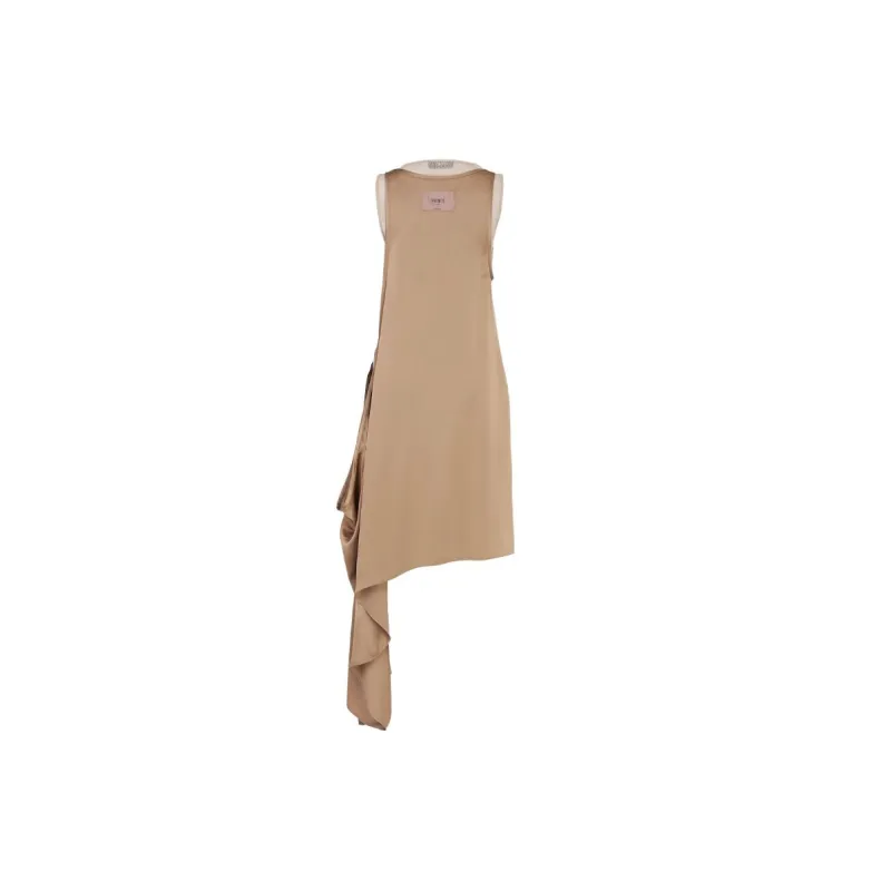 FENDI SS23 Sleeveless Dress Women's Brown-1