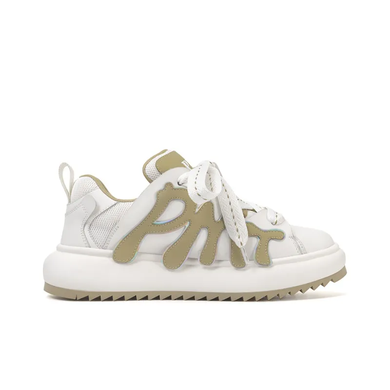 Pmt Casual Shoes Unisex Low Top White Khaki-1