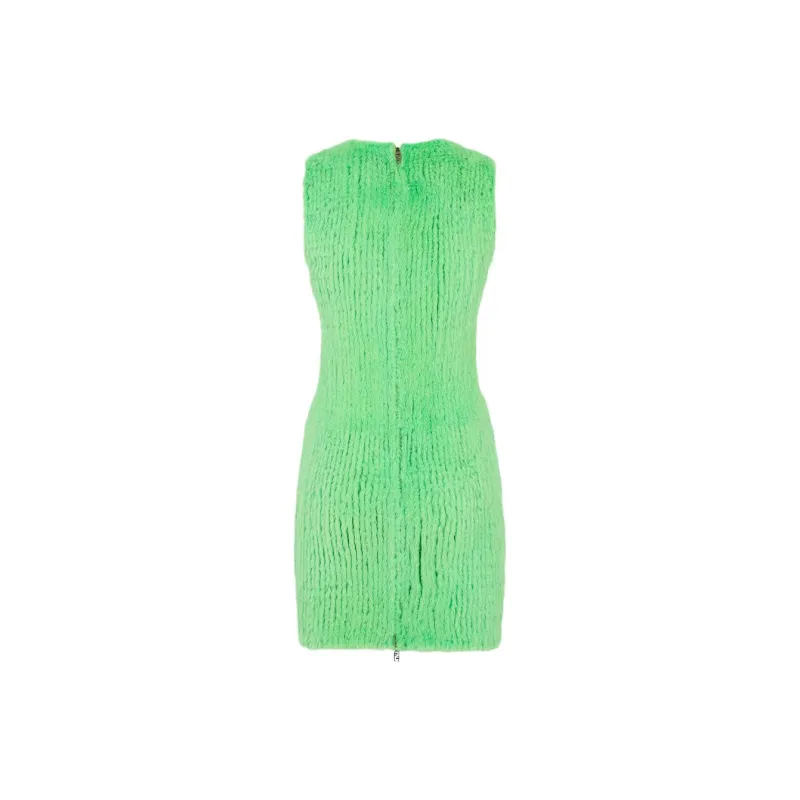 FENDI SS23 Sleeveless Dress Women's Green-1
