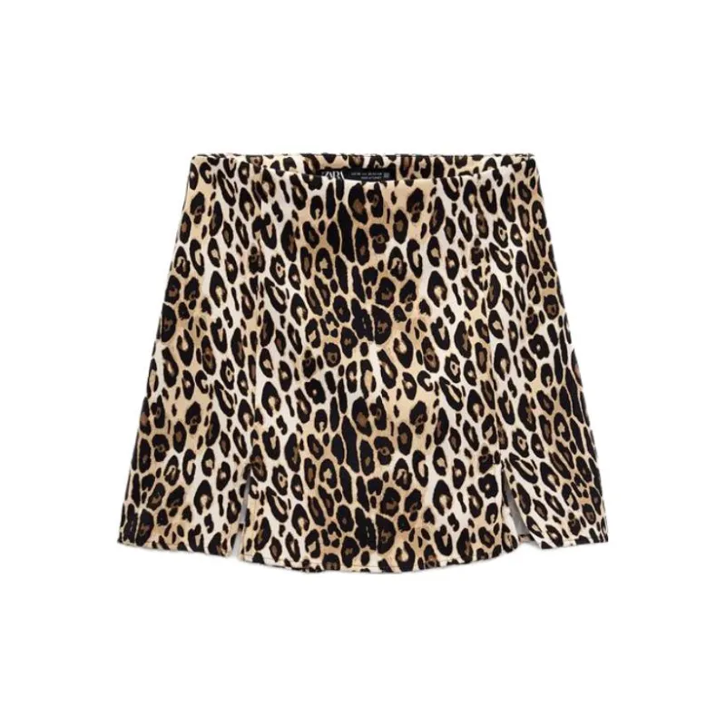 ZARA Casual Shorts Women's Leopard Print-1