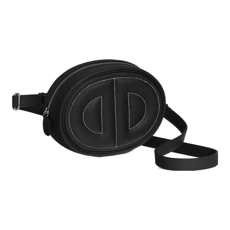 HERMES In The Loop Swift Calfskin Basket Bag Handheld Shoulder Bag Crossbody Bag Fanny Pack Regular Women's Noir Black-1