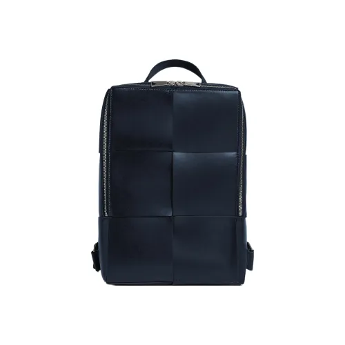 Bottega Veneta ARCO Cow Leather Patchwork With Fabric Storage Bag Backpack Double-Shoulder Men's Space Gray