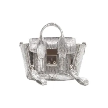 3.1 Phillip Lim Pashli Cow Leather Portable Crossbody Bag Shoulder Bag Regular Women's Silver