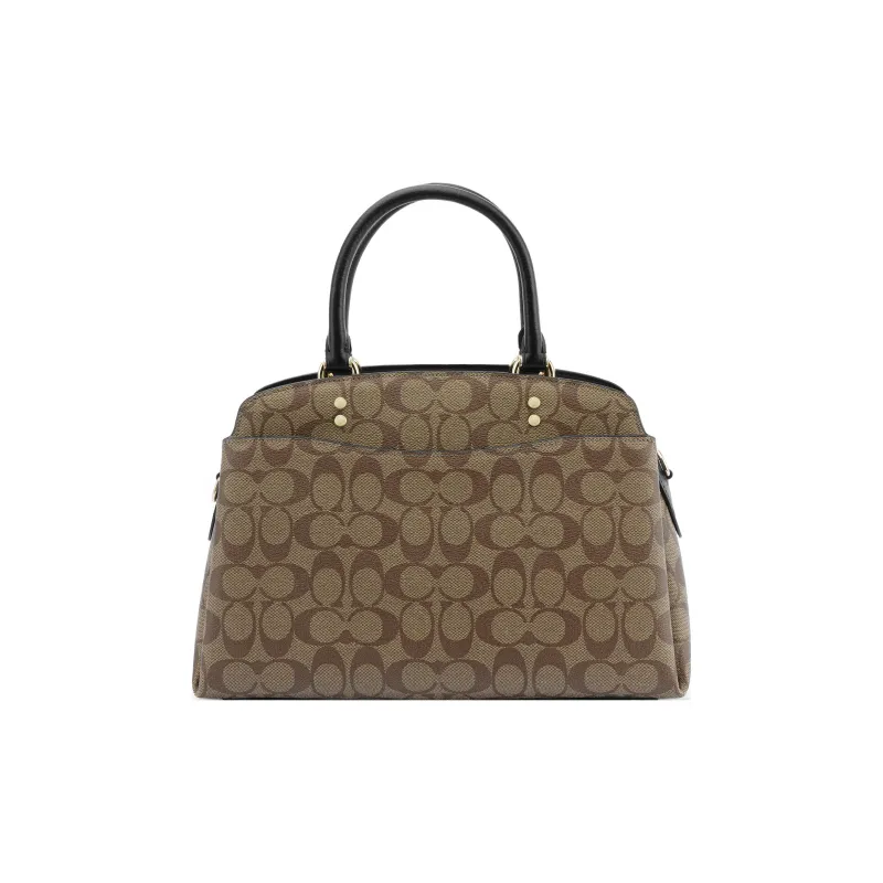 COACH Lillie Carryall Signature Canvas Brown-2
