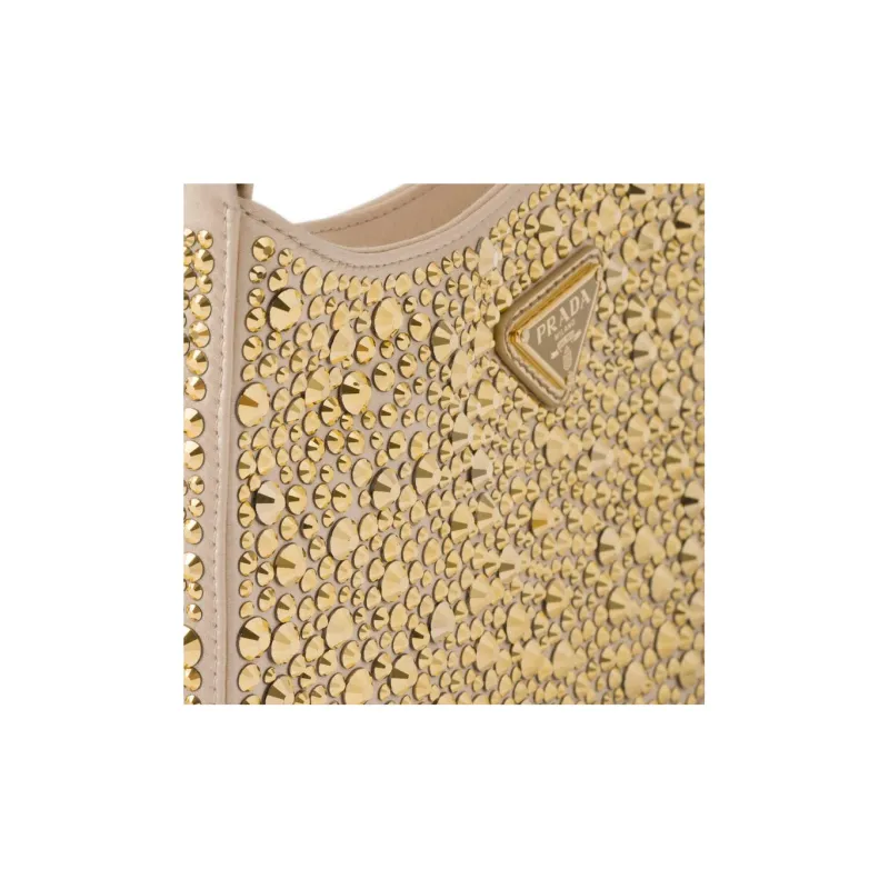 PRADA Cleo Fabric Shoulder Bag Handbag Shoulder Bag Women's Gold-4
