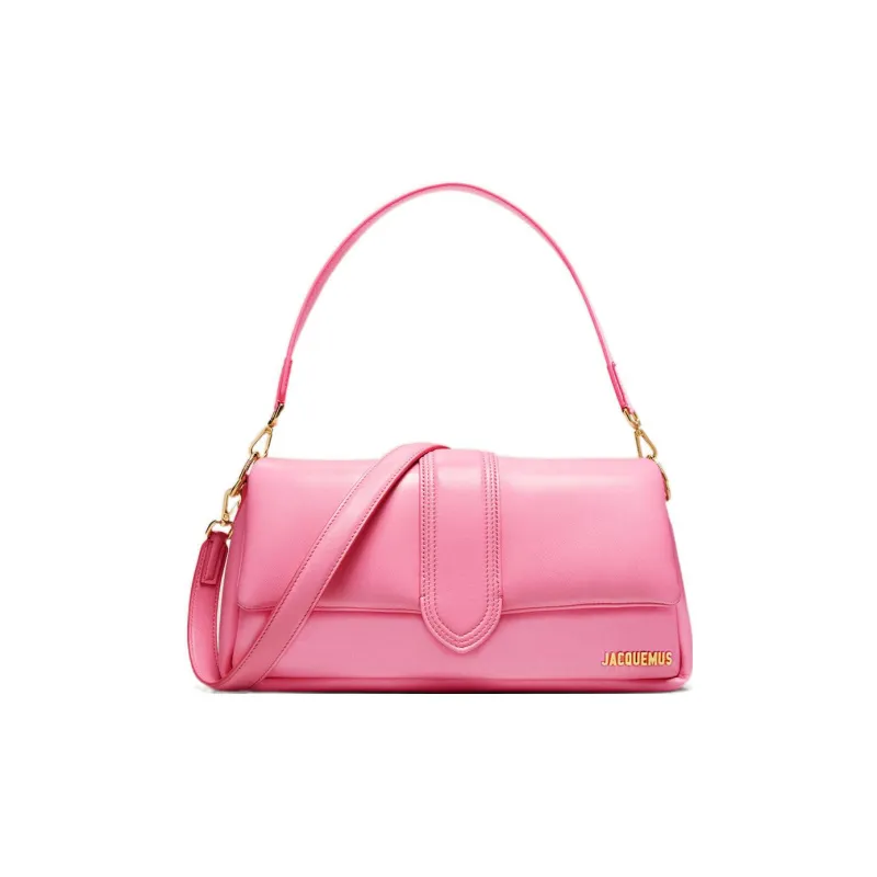 Jacquemus Lambskin Shoulder Bag, Crossbody Bag, Handbag Women's Light Pink-0