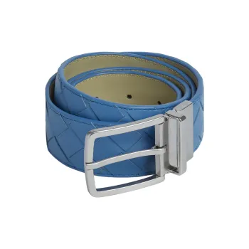 Bottega Veneta Leather Belts Men Light Blue