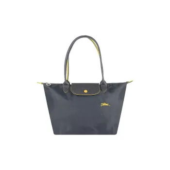 LONGCHAMP Le Pliage Club Canvas Bag, Shopping Bag, Dumpling Bag, One Shoulder Handbag Medium Size Women's Metal Gray