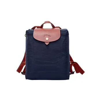 LONGCHAMP Canvas With Leather Trim Backpack Regular Women's Marine Blue