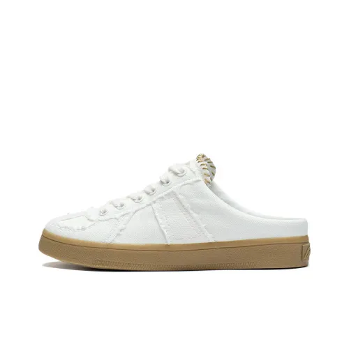 LINING Yunchuan Skateboard Shoes Women's Low-Top Off White