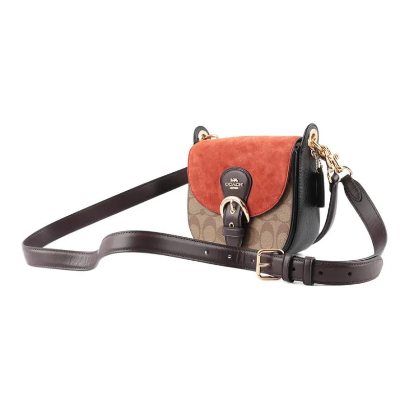 COACH Kleo Leather Saddle Bag Handbag Crossbody Bag Shoulder Bag Women's Rusty-4