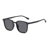Bright Black Frame with Gray Lens
