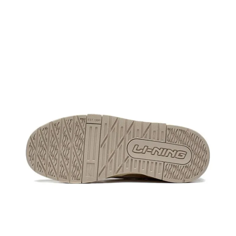 LiNing 001 BTC Btc Prm Anti-Slip Wear-Resistant Low-Top Skateboard Shoes Women's Matte Ecru-3
