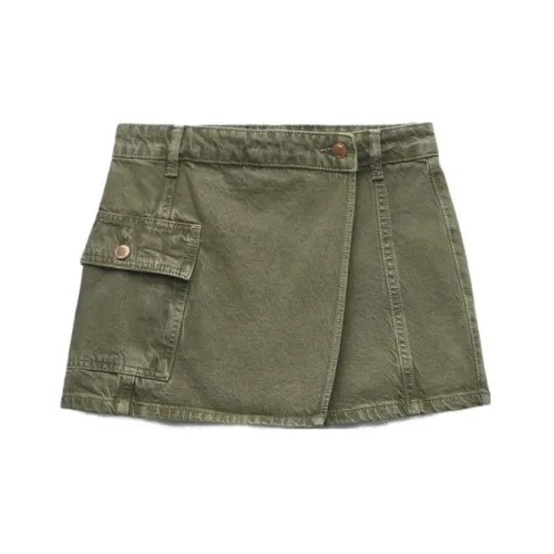 ZARA Denim Shorts Women's Khaki