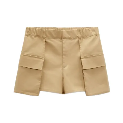 ZARA Casual Shorts Women's Light Camel