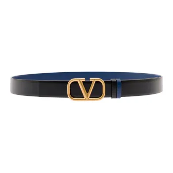 Valentino Leather Belts Men Black/Blue