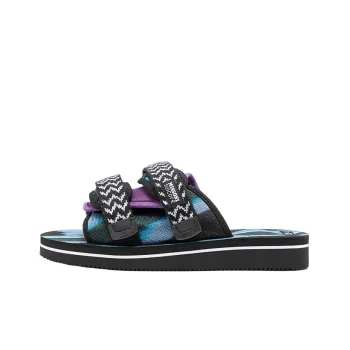 Suicoke Slip Resistant Slide Slippers Unisex Black Purple