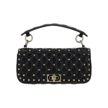 Valentino GARAVANI Cow Leather Portable Crossbody Bag, Shoulder Bag Women's Black