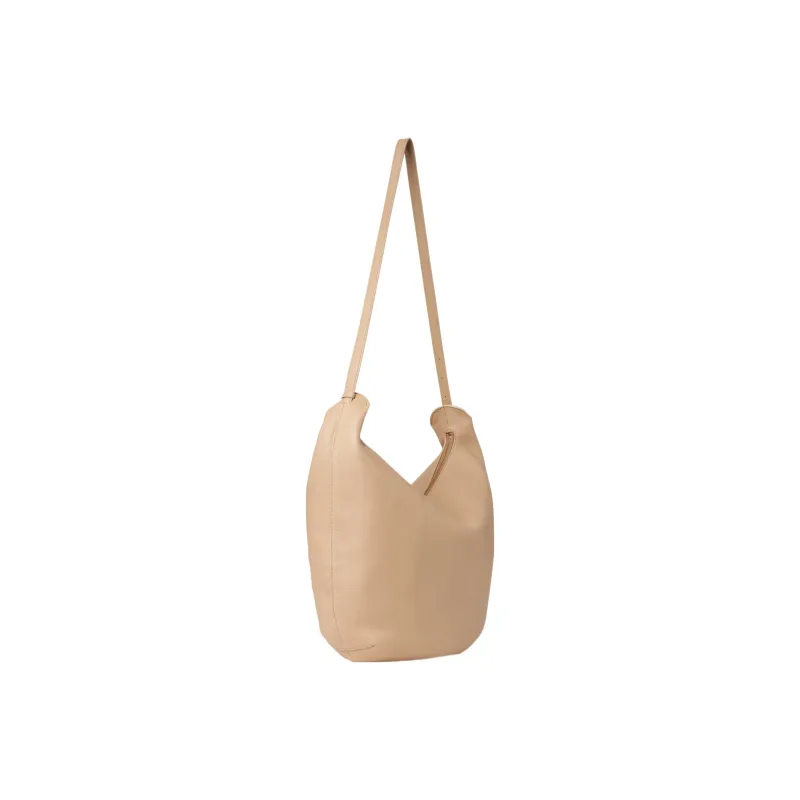 THE ROW N/S Allie Buffed Calfskin Shoulder Bag Croissant Bag Shoulder Bag Crossbody Bag Women's Sand Pink-1