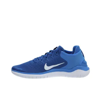 Nike Free RN 2018 Cushioned Slip-Resistant Low-Top Running Shoes Men's Blue White