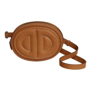 HERMES In The Loop Calfskin Clutch Shoulder Bag Crossbody Bag Fanny Pack Regular Women's 37 Glod Gold Brown