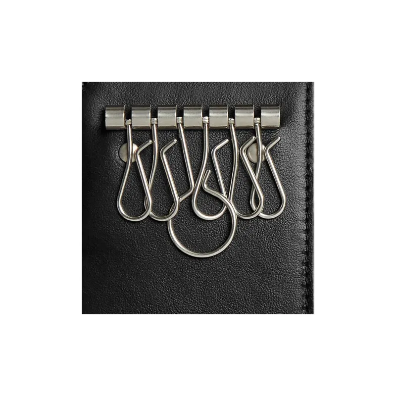 Bottega Veneta Cow Leather Key Pouch Men's Black-2