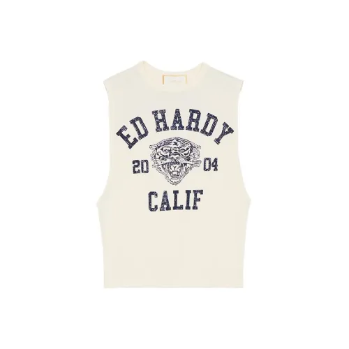 Ed Hardy Tank Tops Women's Ivory White