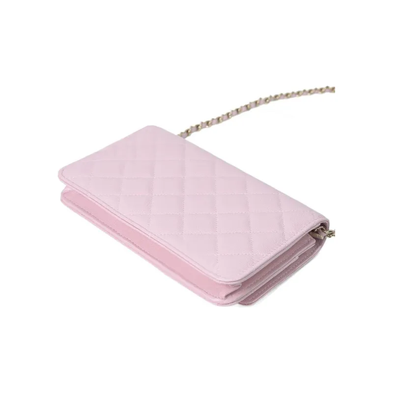 CHANEL Calfskin Flap Bag, Shoulder Bag, Crossbody Bag, Wallet Women's Pink-4