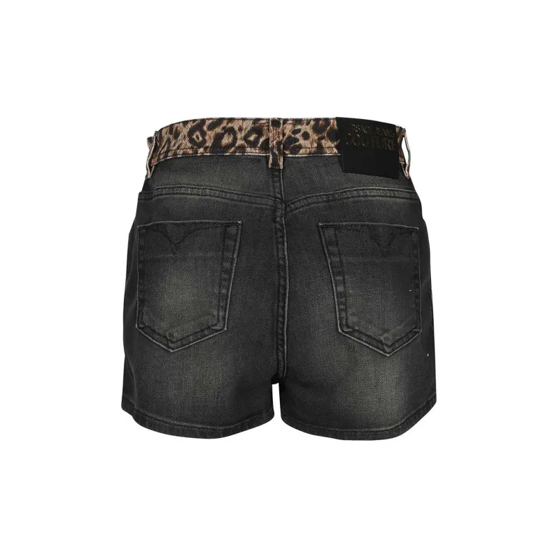 VERSACE Denim Shorts Women's Brown-1