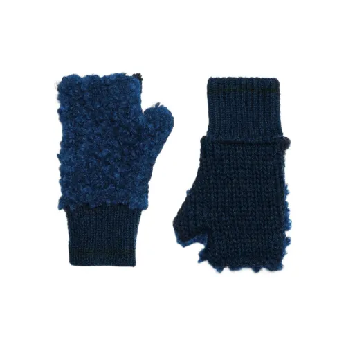 Bottega Veneta Knit Gloves Women's Blue