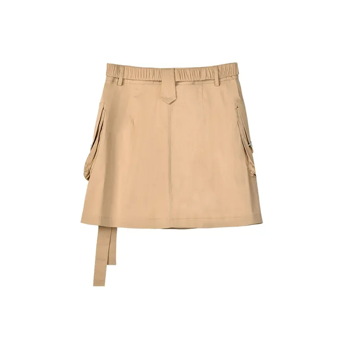 MITUAN Casual Short Skirts Women's Khaki-1