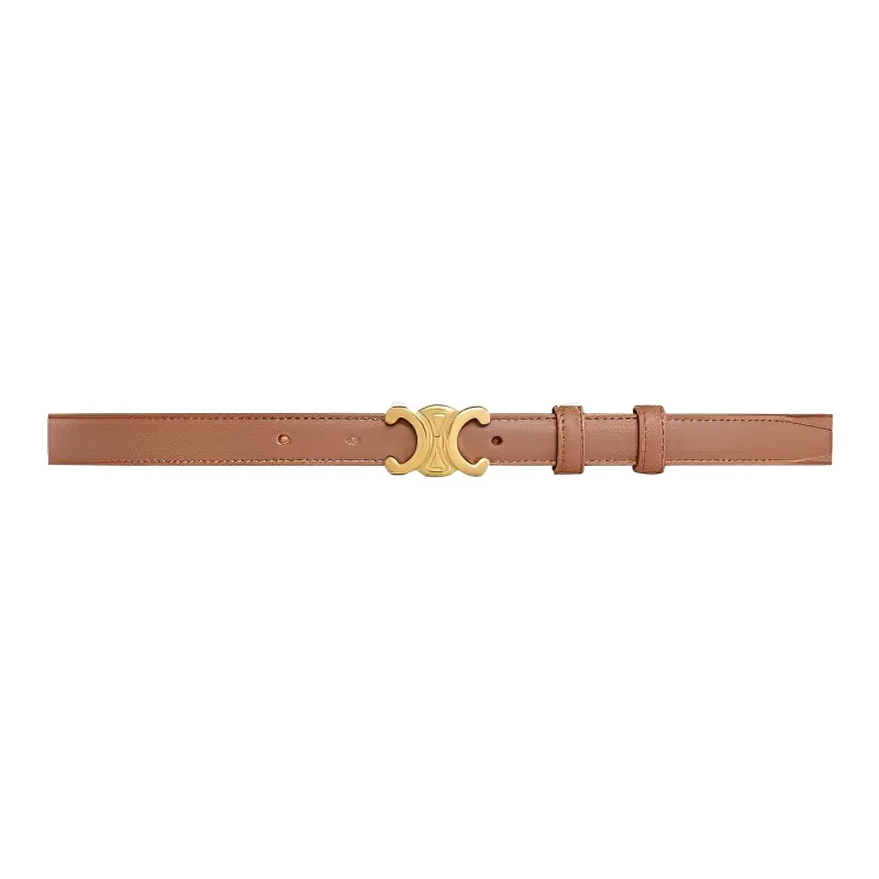 CELINE Leather Belts Women's Brown-1