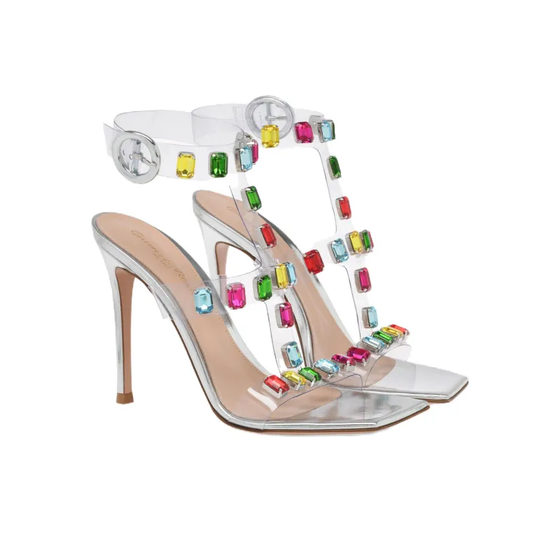 GIANVITO ROSSI Crystal embellished 105mm Sandals-2
