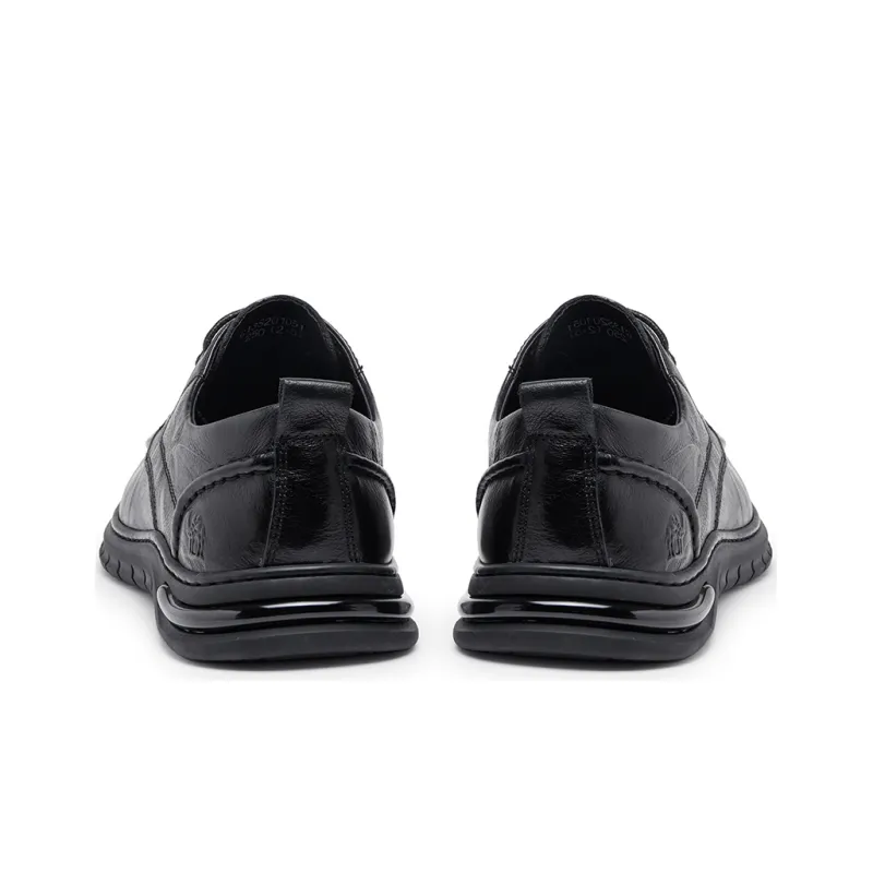 CAMEL Dress Shoes Men Low Top Black-3