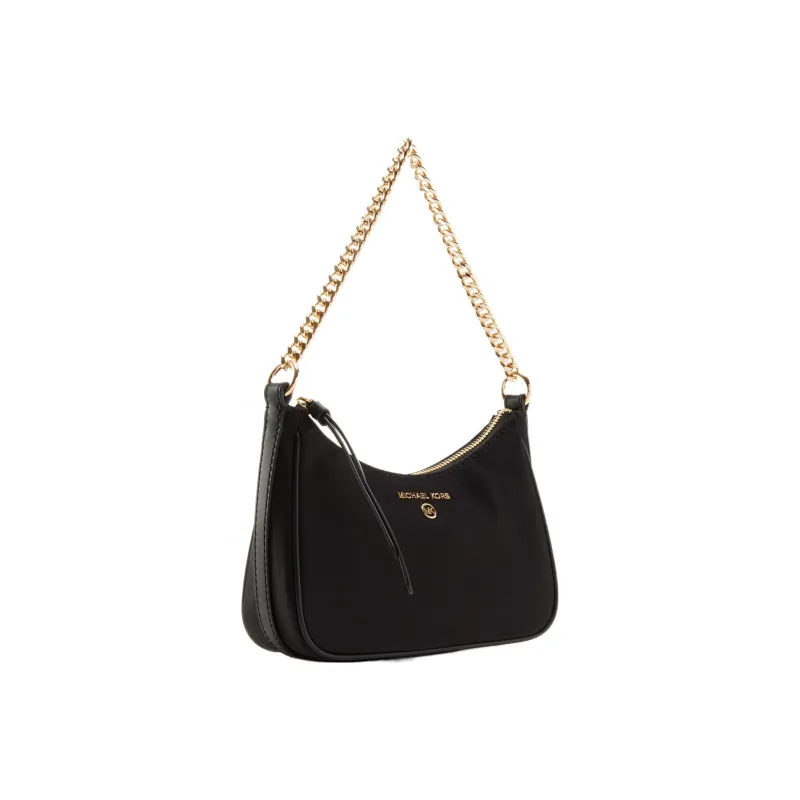 MICHAEL KORS Jet Set Charm Leather Trim Shoulder Bag, Handbag Trumpets Women's Black-2