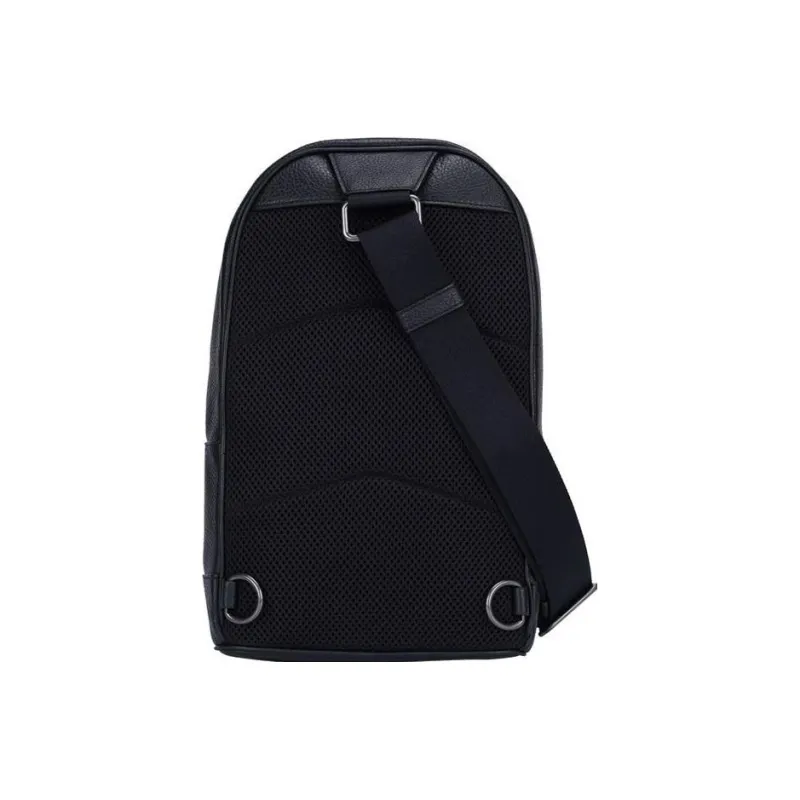 COACH West Delicate Pebbled Leather Sling Bag Crossbody Bag Shoulder Bag Small Size Men's Black-2