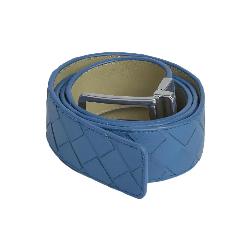 Bottega Veneta Leather Belts Men Light Blue-1