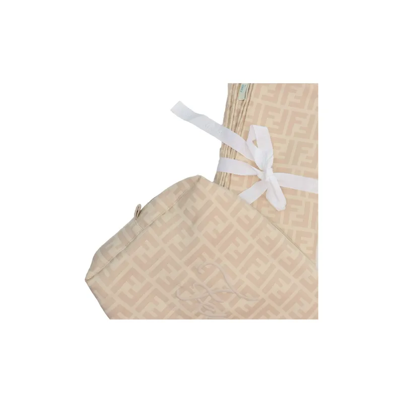 FENDI Cotton Makeup Bag Kids' Light Brown-3