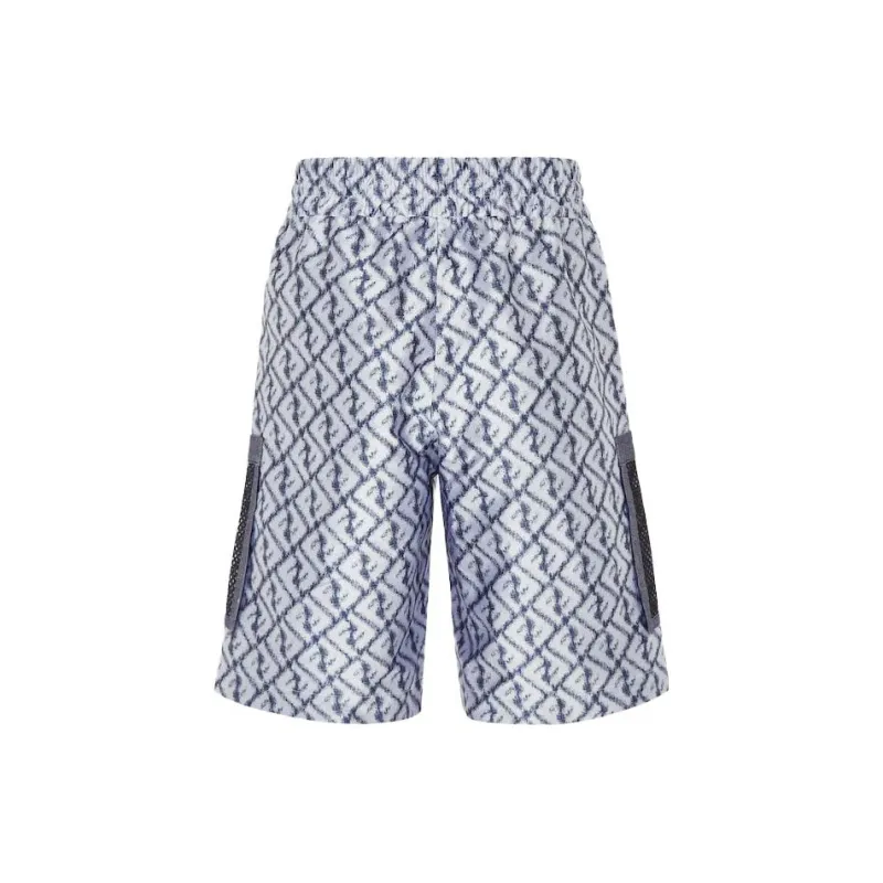 FENDI Embroidered Polyester Bermuda Shorts-1