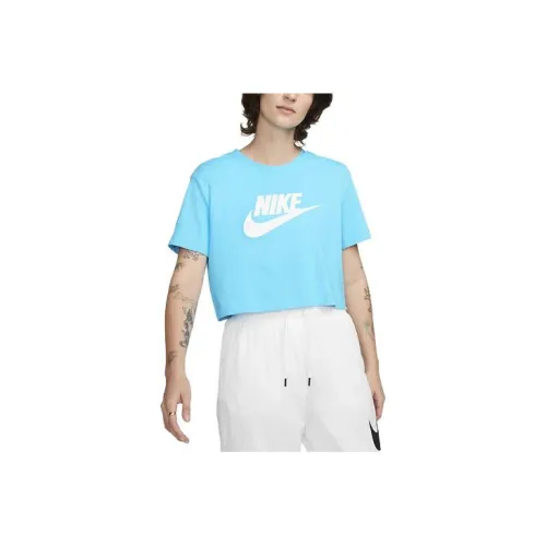 Nike Sportswear Essentials Series Crop Tops Women's Sky Blue