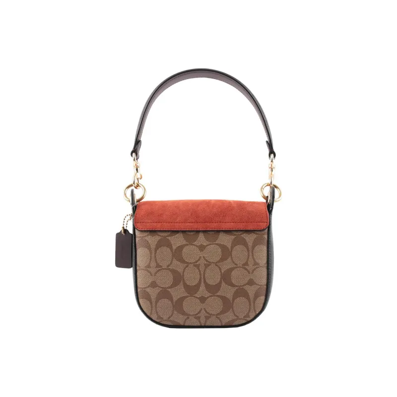 COACH Kleo Leather Saddle Bag Handbag Crossbody Bag Shoulder Bag Women's Rusty-2