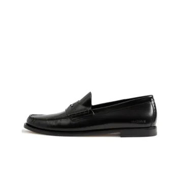 Burberry Coin detailing Logo debossed Leather Penny Loafers