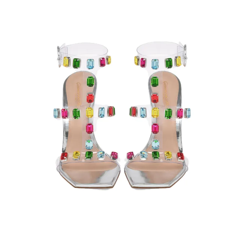 GIANVITO ROSSI Crystal embellished 105mm Sandals-3