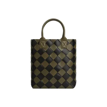 Bottega Veneta CABAT Lambskin Shoulder Bag, Crossbody Bag, Handbag Medium Size Women's Mustard Yellow/Black