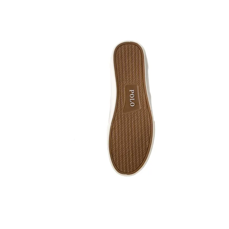 Polo Ralph Lauren Stylish Skateboarding Shoes Men's White Brown-4