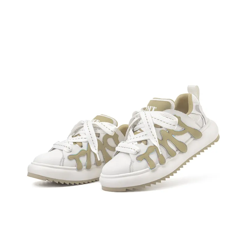 Pmt Casual Shoes Unisex Low Top White Khaki-3