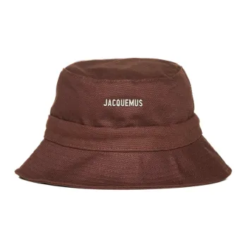 Jacquemus Logo Lettering Drawstring Bucket Hat