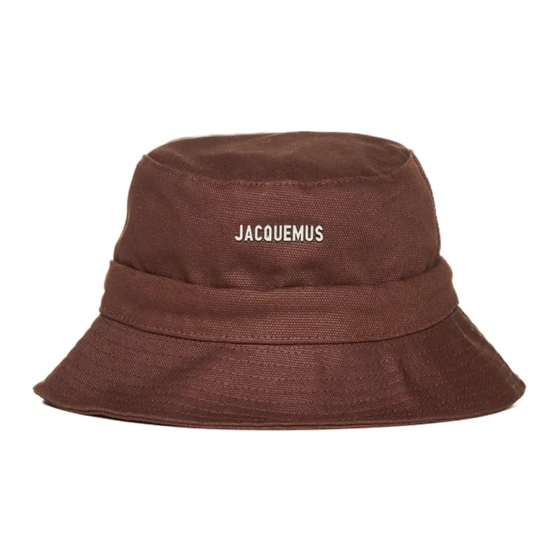 Jacquemus Logo Lettering Drawstring Bucket Hat-0